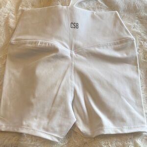 CSB Women's White BIKE Shorts